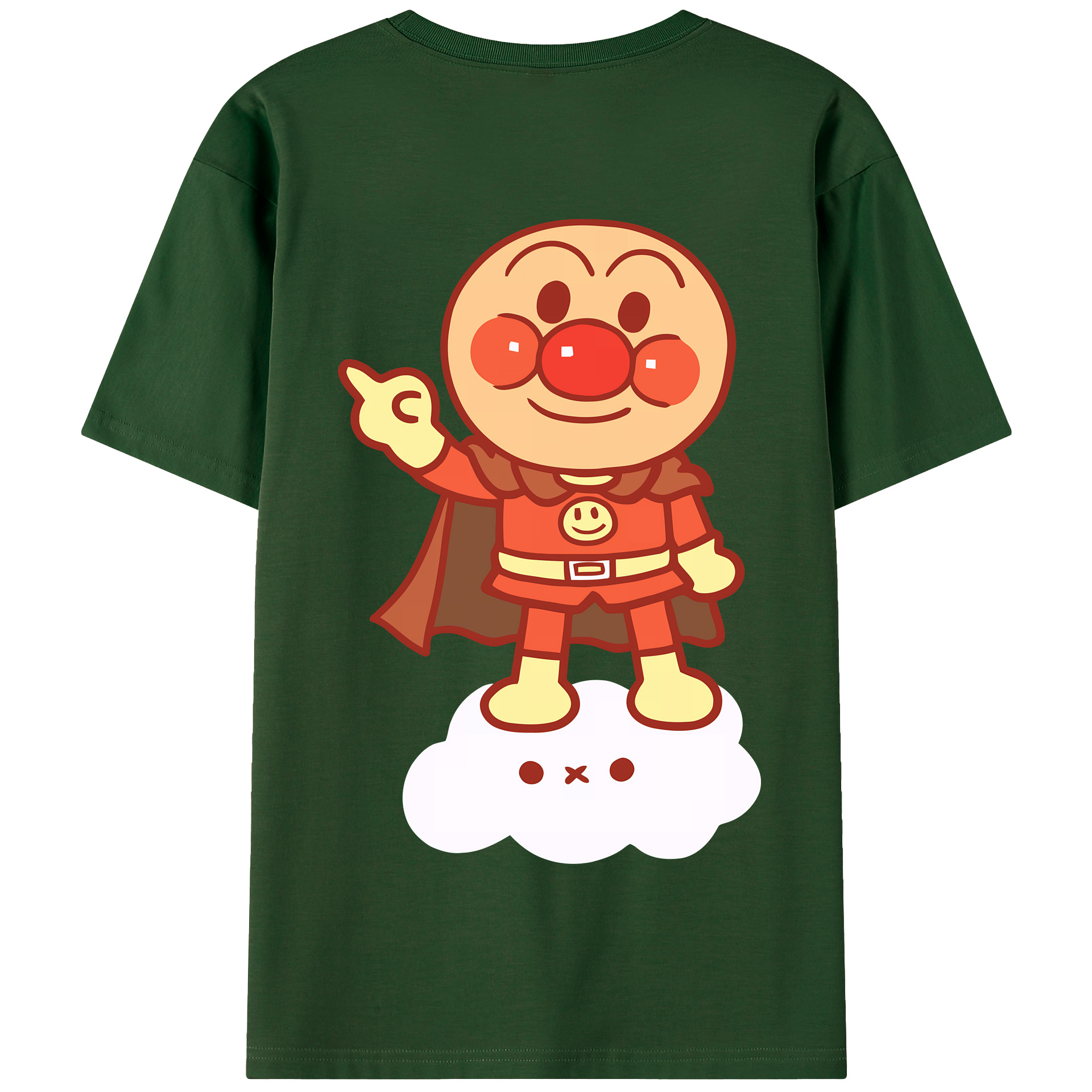 （画像用） アンパンマン Anpanman 綿100％半袖Tシャツ（背面プリント）